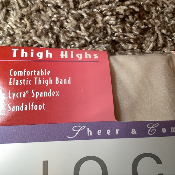 Jockey for Her sheer thigh highs, style 1992, color antique white, size: S/M - Picture 4 of 12